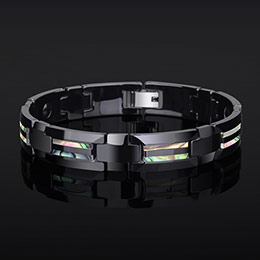Men's Black Shell Bracelet