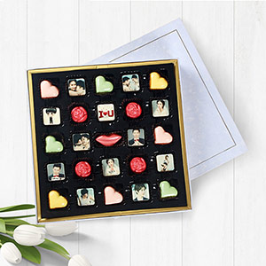 Customizable photo chocolate gift box