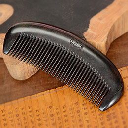 Natural ebony massage comb