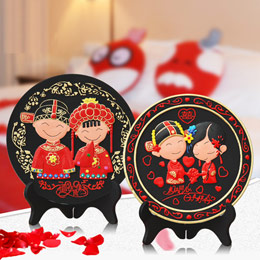 Happy Marriage Charcoal Carving Ornament