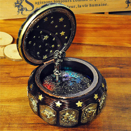 Colorful music box of the twelve zodiac signs