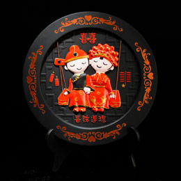 Happy marriage charcoal carving ornaments