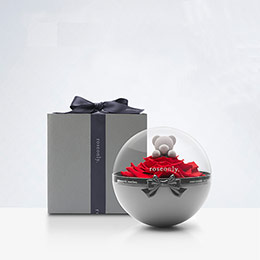 Eternal Rose Bear Flower Ball
