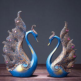 Couple swan crafts ornaments