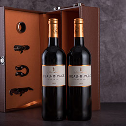 French Bordeaux red wine gift box