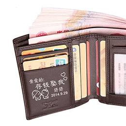 Septwolves men's engraved wallet