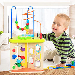 Children's bead treasure box toy