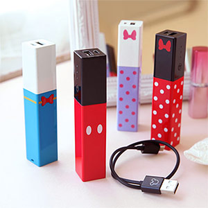 Disney cartoon lipstick power bank