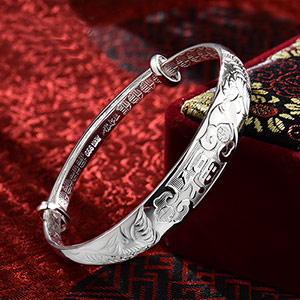 1000-pure silver Baifu silver bracelet