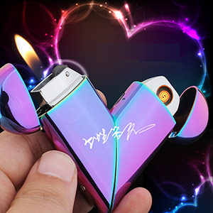 Rotating heart double-head lighter