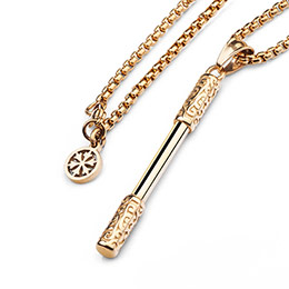 Ruyi Golden Hoop Pendant Necklace