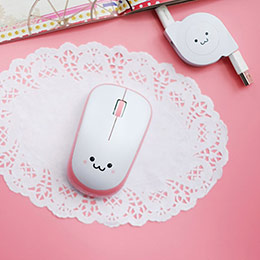 Wireless cute smiley face mouse