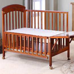 Solid wood paint-free multifunctional baby bed