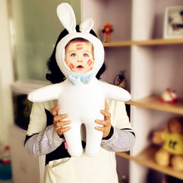 Human face rabbit doll customization