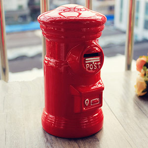 British style mailbox piggy bank