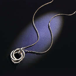 Three-ring long sweater chain