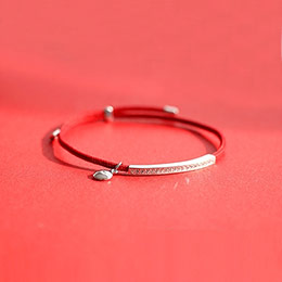 Zodiac Year Diamond Red String Bracelet