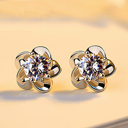 Swarovski four-leaf clover earrings