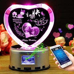 Crystal Love Rotating Music Box