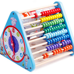 Wooden nine-function abacus beads set
