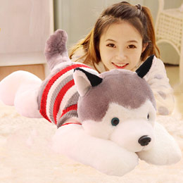 Large Husky Papa Dog Doll