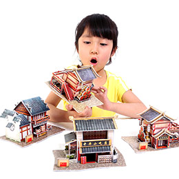 World style wooden house model