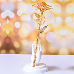 24k real gold foil rose