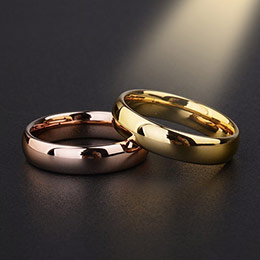 Love of Colored Gold Couple Ring