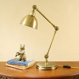 Retro copper telescopic table lamp