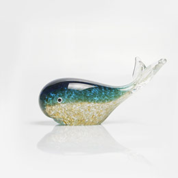 Glass whale art ornaments