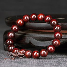 Indian rosewood Buddhist beads bracelet
