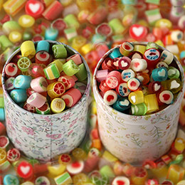 Creative handmade sliced candy