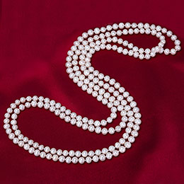 Pearl long sweater necklace