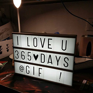 DIY luminous letter light box