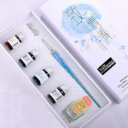 Crystal Glass Pen Set Gift Box