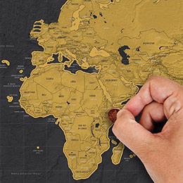 World Map Platinum Scratch-Off