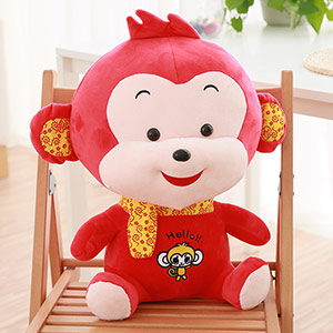 Cute monkey plush doll