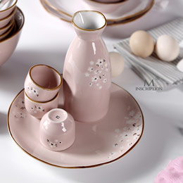 Japanese style cherry blossom tableware gift box