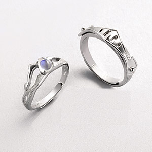 Princess and Knight Couple Ring