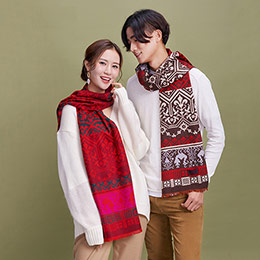 Women's velvet long scarf