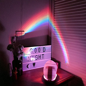 Romantic rainbow projection lamp