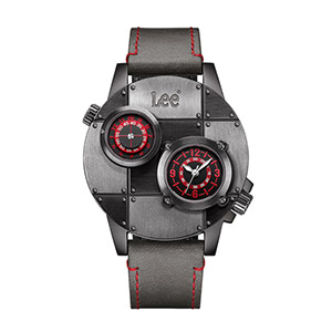 Lee men's dual time zone watch