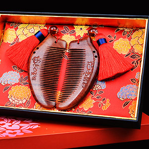 Happy marriage wedding comb