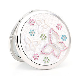 Butterfly makeup mirror