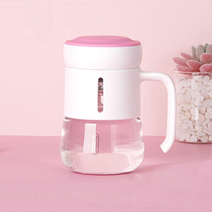Women's glass filter tea cup