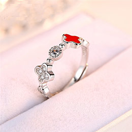 Sterling Silver Four Leaf Clover Ring
