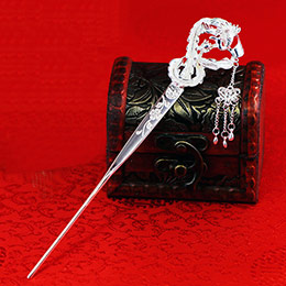 Ethnic style sterling silver phoenix hairpin