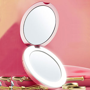 LED Power Bank Makeup Mirror