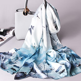 Ladies' all-match high-end silk shawl