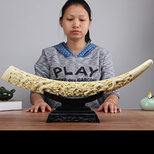 Chinese imitation ivory ornaments